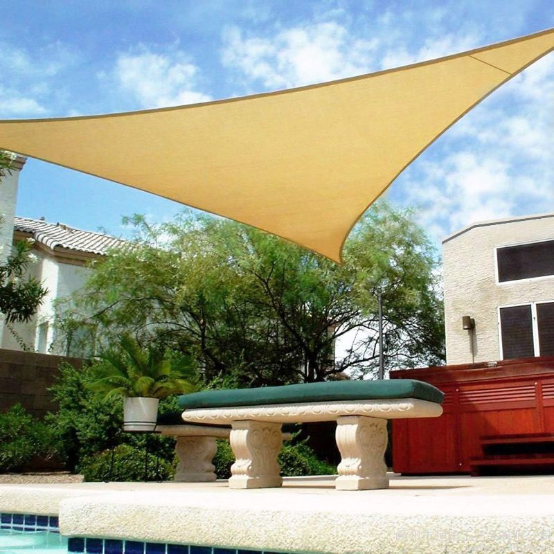 Photo 1 of 2 PACK Shade&Beyond Triangle Sun Shade Sail 16' x 16' x 16' Canopy Sand for Patio Garden Yard Deck Pergola
