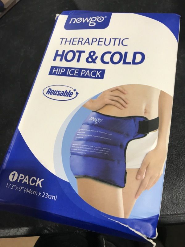 Photo 2 of NEWGO Hip Ice Pack Wrap After Surgery, Ice Pack for Hip Bursitis Pain Relief Reusable Hip Cold Pack Wrap Hip Ice Wrap for Hip Inflammation, Swelling, Sciatica Pain Relief-Blue