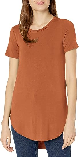 Photo 1 of Daily Ritual Women's Jersey Standard-Fit Short-Sleeve Open Crewneck Tunic
size xxl 