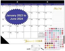 Photo 1 of Desk Calendar 2023-2024-18 Months-January 2023-June 2024,17" x 12", Large Desk/Wall Calendar 2023 with to-do List,Thick Paper with Corner Protectors,For Planning and Organizing,With use for Home or Office.