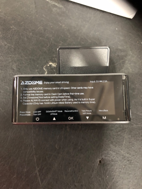 Photo 2 of AZDOME M550 Dash Cam 3 Channel, Built in WiFi GPS, With 64GB Card, Front Inside Rear 1440P+1080P+1080P Car Dashboard Camera Recorder, 4K+1080P Dual, 3.19" IPS, IR Night Vision, Capacitor, Parking Mode
