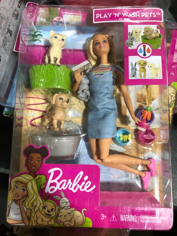 Photo 2 of Barbie Play N Wash Pets Doll And Playset