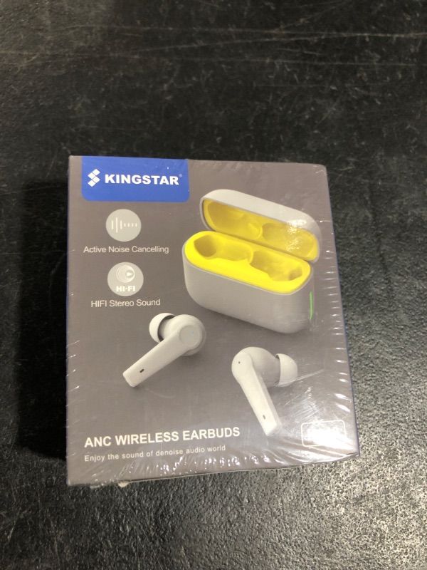 Photo 2 of Kingstar Noise Cancelling Wireless Earbuds Bluetooth 5.1 in-Ear Hybrid Active Noise Cancelling Headphones, ANC ENC Bluetooth Earbuds Touch Control IPX5 Earphones 4-Mic Premium Stereo Sound