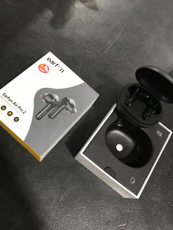 Photo 1 of EarFun Air Pro 2 Wireless Earbuds, [2023 Version] Hybrid Active Noise Cancelling Wireless Earphones, Bluetooth 5.2 Headphones with 6 Mics, in-Ear Detection, App for Custom EQ, Wireless Charging, 34Hrs
