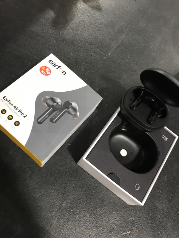 Photo 2 of EarFun Air Pro 2 Wireless Earbuds, [2023 Version] Hybrid Active Noise Cancelling Wireless Earphones, Bluetooth 5.2 Headphones with 6 Mics, in-Ear Detection, App for Custom EQ, Wireless Charging, 34Hrs
