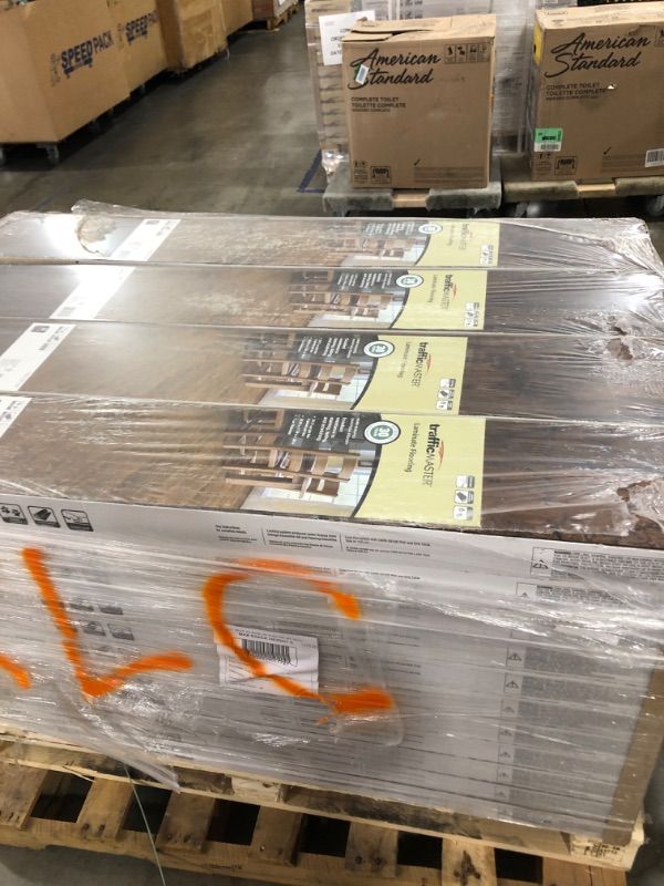 Photo 4 of 44 packs of Hand scraped Saratoga Hickory 7 mm Thick x 7-2/3 in. Wide x 50-5/8 in. Length Laminate Flooring (24.17 sq. ft. / per case)