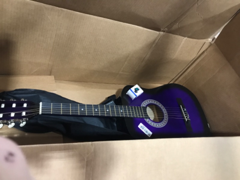 Photo 1 of 38" Wood Guitar With Case and Accessories for Kids/Boys/Girls/Teens/Beginners (Purple Gradient) Right Handed Purple Gradient(Stock Photo**)