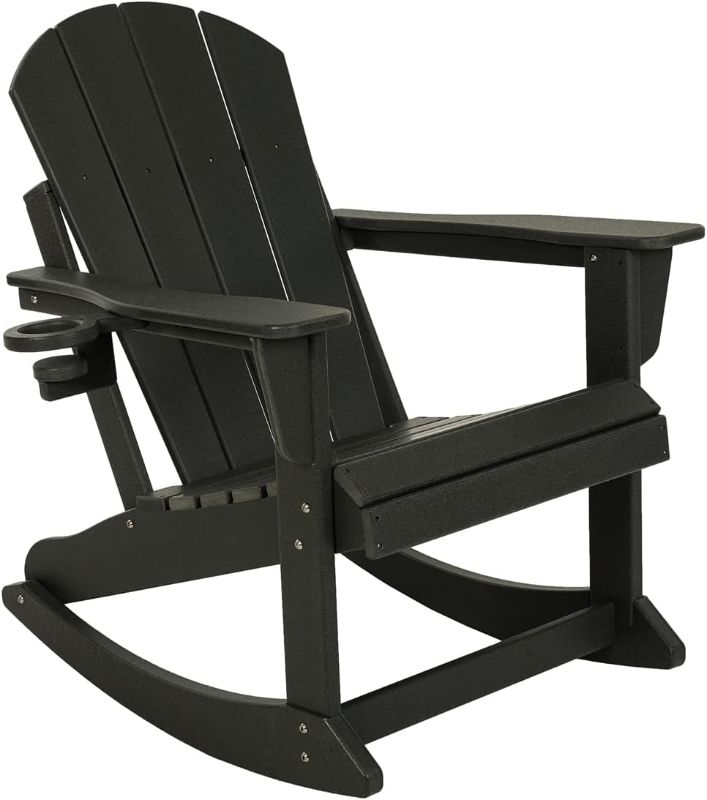 Photo 1 of  Outdoor Patio Rocking Adirondack Rocker Modern Plastic Weather Resistant HDPE Lawn Chair for Porch