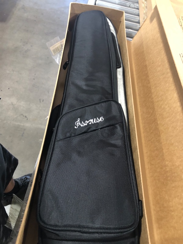 Photo 1 of Asmuse Foldable Travel Headless Electric Guitar with Built In Headphone Jack Full-Scale Overhead Guitar ALP AD-80 Ultra-Light Portable and Rechargeable with USB Cable and Gig Bag E-guitar