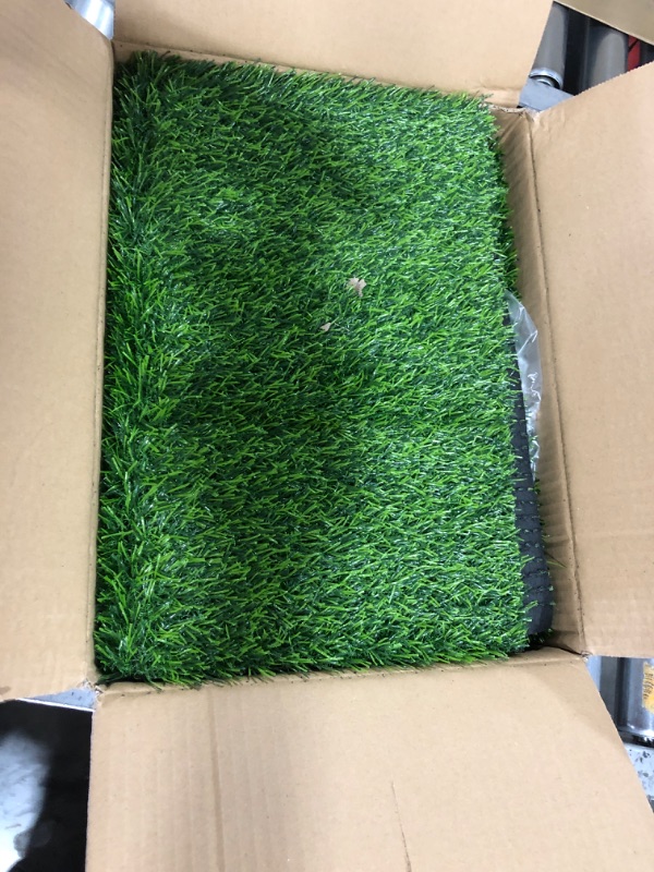 Photo 2 of Artificial Grass - Mutifunction Dog Pee Grass Folding Fake Grass Non Slip Artificial Turf Grass for Dogs with Drainage Holes Easy to Clean Suitable for Indoor Outdoor(32inch x 48inch)… 32×48inch