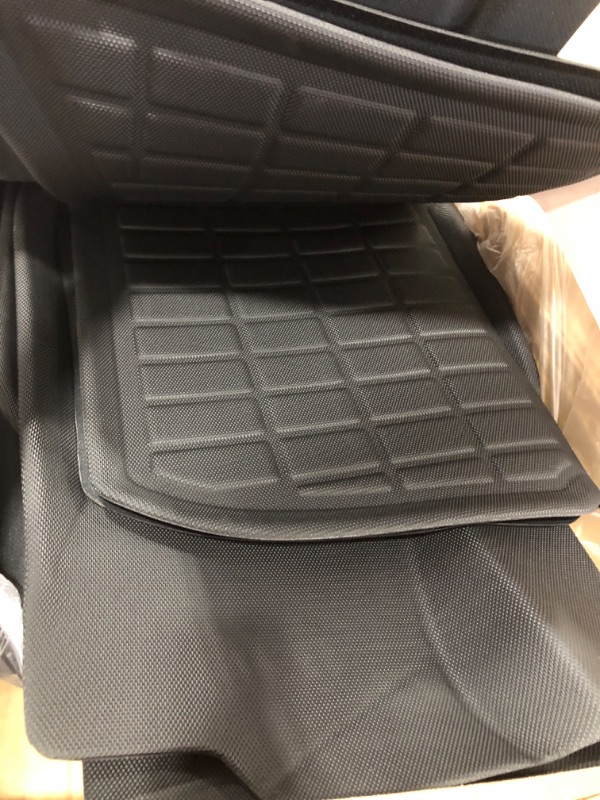 Photo 1 of DiffCar for Tesla Model Y Floor Mat 2023 2022 2021 2020 5 Seat All Weather Custom Fit Car Floor Mat Front Rear Trunk Liner Set 4 PCS Odorless Durable Waterproof Accessories Interior for Tesla Model Y Model Y Floor Mats 4 PCS