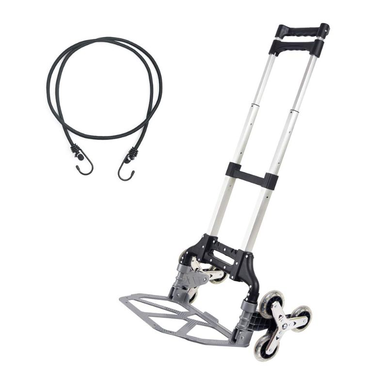 Photo 1 of 
Stair Climbing Cart Aluminum Alloy Portable Climbing Cart 6 Crystal Wheels All Terrain Stair Climbing Hand Truck with Climbing Ropes
