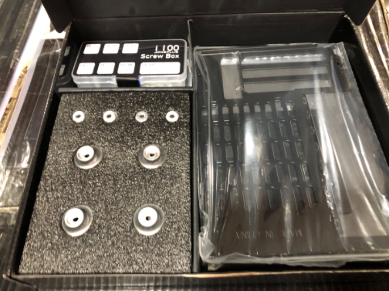 Photo 3 of Jonsplus i100 Pro Mini-ITX Gaming Case, Sandblasted Silver Magnesium/Aluminum Alloy, Tempered Glass Side Panels - Supports Custom Liquid Cooling, 360mm AIO, 166mm Air Cooler, 3-Slot GPU