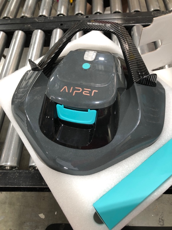 Photo 2 of (2023 Upgrade) AIPER Seagull SE Cordless Robotic Pool Cleaner, Pool Vacuum Lasts 90 Mins, LED Indicator, Self-Parking, Ideal for Above/In-Ground Flat Pools up to 40 Feet - Gray