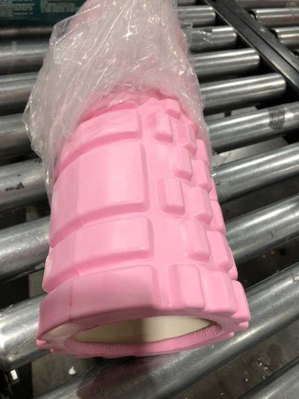Photo 2 of 13" Pink Foam Roller - for Self Massage Exercise, Back Pain, Legs, Yoga, Relieve Muscles, Physical Therapy, Body Stretching, Deep Tissue - Medium Density 1-pink 13in