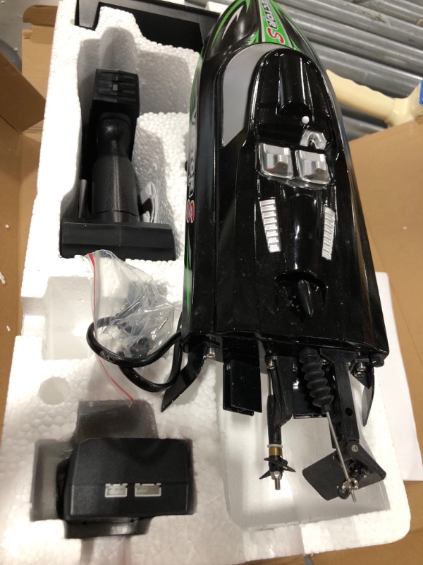 Photo 1 of VOLANTEXRC Brushless RC Boats for Adults, 30+MPH Fast Remote Control Boat with Rechargeable Batteries for Lakes, 2.4 GHz High Speed RC Boat for Adults and Kids Gifts for Boys Girls (797-4 Brushless)
