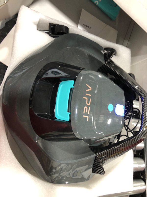 Photo 2 of (2023 Upgrade) AIPER Seagull SE Cordless Robotic Pool Cleaner, Pool Vacuum Lasts 90 Mins, LED Indicator, Self-Parking, Ideal for Above/In-Ground Flat Pools up to 40 Feet - Gray
