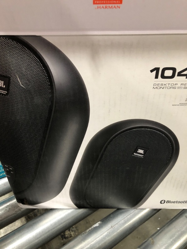 Photo 4 of JBL Professional 1 Series 104-BT Compact Desktop Reference Monitors with Bluetooth, Black, Sold as Pair 4.5-inch Speaker Pair