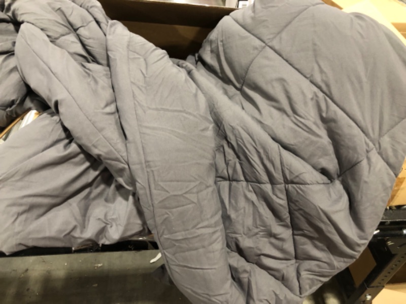 Photo 2 of  Home Comforter Set - Full Size  kng - Ultra-Soft - Goose Down Alternative - Premium 1800 Series - All Season Warmth (Full, Grey)
