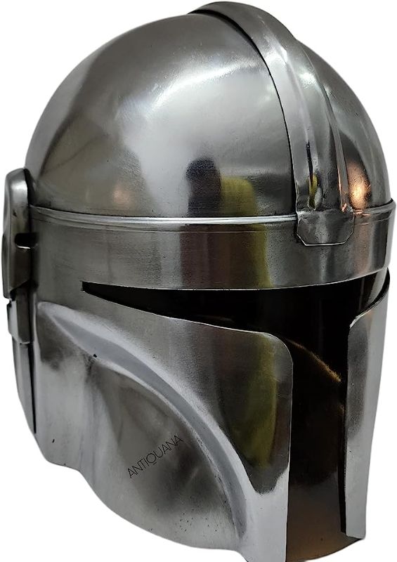 Photo 1 of  Mandalorian Helmet 18 Guage Steel Medieval Helmet Boba Fatt Mandalorian Helmet