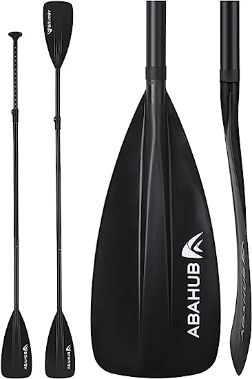 Photo 1 of Abahub SUP Paddle - 3 Piece Adjustable Paddles - Lightweight Stand-up Paddle Oars for Paddleboard, Adjustable Aluminum Alloy Shaft 68" - 84", Black/Blue/Green/Orange/Red/Yellow Plastic Nylon Blade 