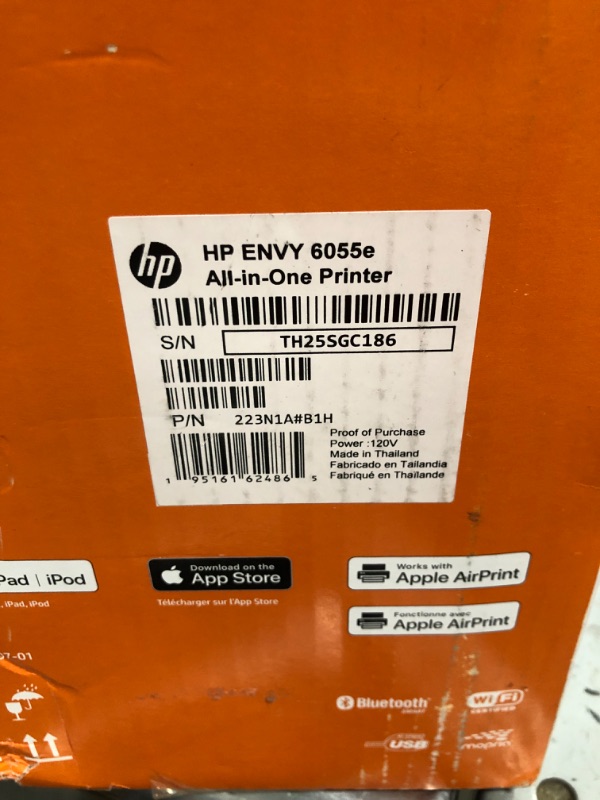 Photo 2 of HP ENVY 6055e All-in-One Wireless Color Printer, with bonus 6 months free Instant Ink (223N1A), white
