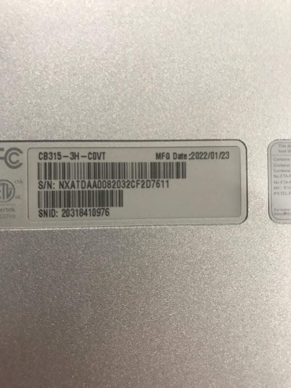 Photo 1 of Acer 2022 15inch HD IPS Chromebook, Intel Dual-Core Celeron Processor Up to 2.55GHz, 4GB RAM, 128GB Storage, Super-Fast WiFi Up to 1300 Mbps, Chrome OS-(Renewed) (Dale Silver)
