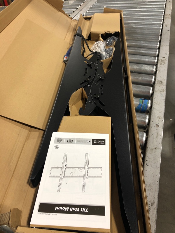 Photo 2 of Monoprice Stable Series Extra Wide Tilt TV Wall Mount Bracket for TVs 60in to 100in Max Weight 220 lbs VESA Patterns Up to 1000x800 Works with Concrete & Brick UL Certified Black Bracket 60 to 100in