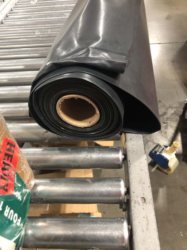 Photo 4 of Farm Plastic Supply - Black Plastic Sheeting - 10 mil - (5' x 100') - Black Plastic Tarp, Polyethylene Vapor Barrier Plastic Sheeting, Black Painters Tarp, Roll of Heavy Duty Plastic