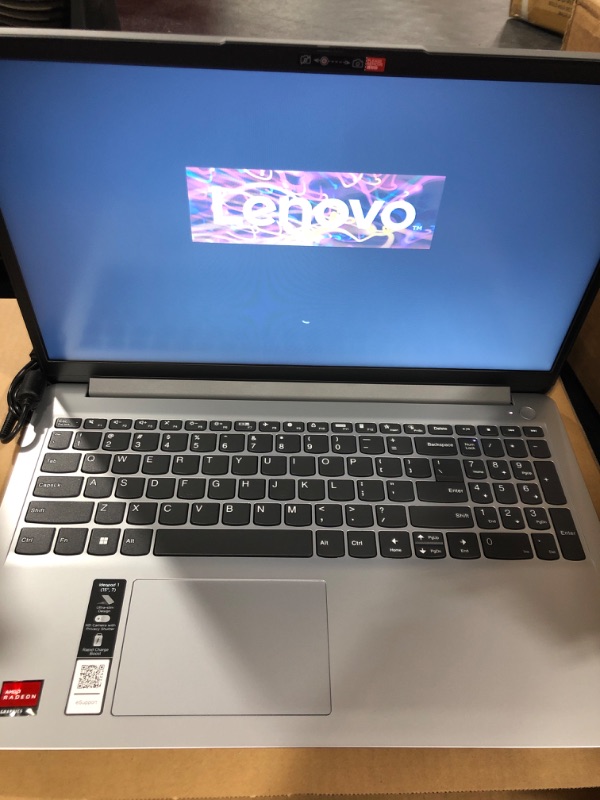 Photo 2 of Lenovo IdeaPad 1 15.6" HD Laptop, AMD Athlon Silver 3050U, 4GB RAM, 128GB eMMC, Windows 11 Home, Cloud Grey 4GB RAM | 128GB eMMC