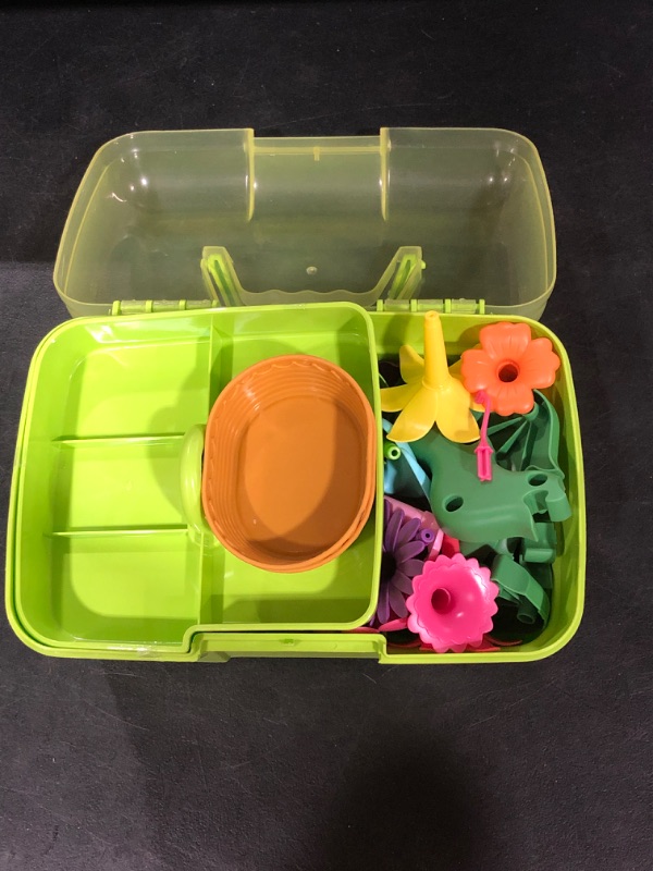 Photo 1 of CENOVE Toddler Toys Gifts for 3 4 5 6 7 Year Old Girls and Boys,Flower Garden Building Toy STEM Educational Activity Preschool Boys Girls Toys Age 3-6(130 Pcs) Green