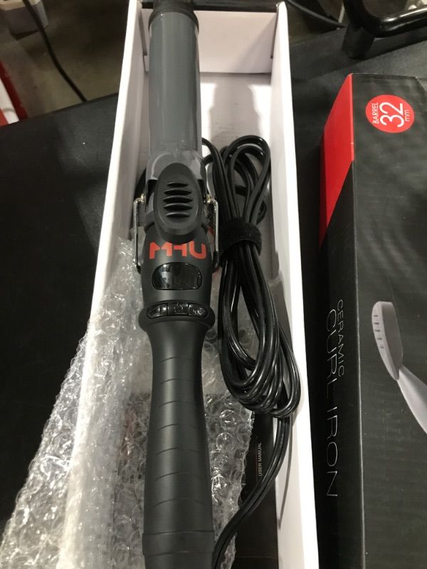 Photo 1 of 1 Inch Ceramic Curling Iron Professional Curling,Temperature Adjustment Curler with Digital display Instant Heat Up Hair Curler for Traveling ,Dual Voltage
