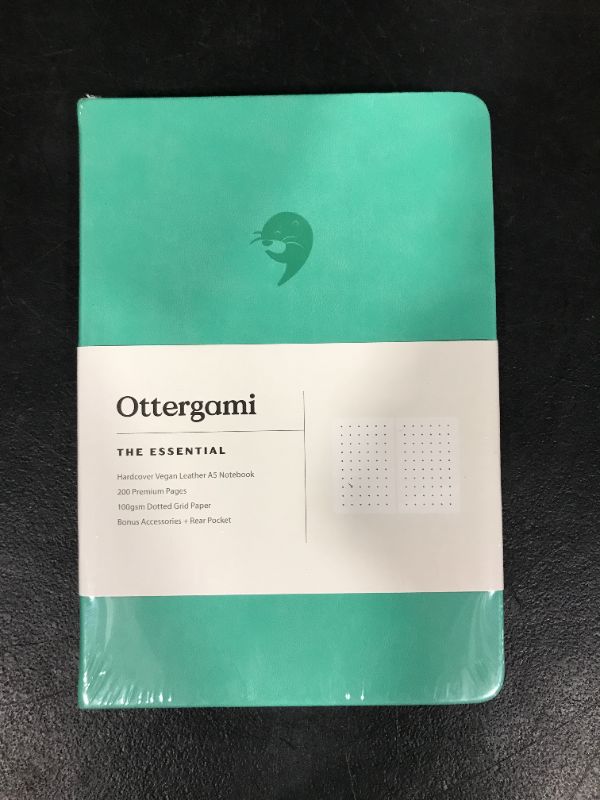 Photo 1 of Ottergami Bullet Dot Journal | A5 Notebook – Hardcover Vegan Grid Journal | 100GSM Paper | 6 Journal Stencils, 140 Stickers, Inner Pocket, Elastic Closure, Pen Holder, Bookmark | The Essential (Blue) The Essential - Oxford Blue