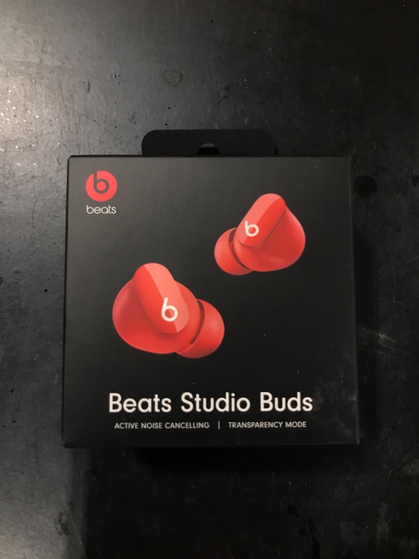 Photo 2 of Beats Studio Buds - True Wireless Noise Cancelling Earbuds - Compatible with Apple & Android, Built-in Microphone, IPX4 Rating, Sweat Resistant Earphones, Class 1 Bluetooth Headphones Red - FACTORY SEALED 