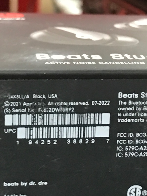 Photo 4 of Beats Studio Buds - True Wireless Noise Cancelling Earbuds - Black with AppleCare+ (2 Years) Black Studio Buds w/ AppleCare+ - FACTORY SEALED 