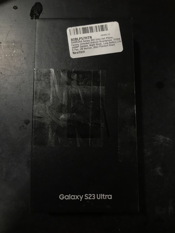 Photo 1 of SAMSUNG Galaxy S23 Ultra Cell Phone, Factory Unlocked Android Smartphone, 512GB Storage, 200MP Camera, Night Mode, Long Battery Life, S Pen, US Version, 2023 Phantom Black Phantom Black 512GB S23 Ultra - OPENED FOR PICTURES - BRAND NEW 