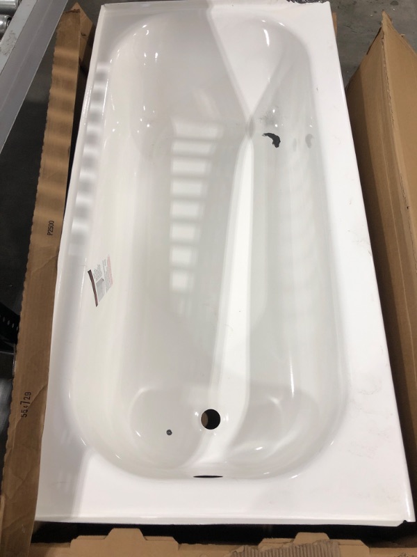 Photo 2 of Aloha 60 in. x 30 in. Soaking Bathtub with Left Drain in White
