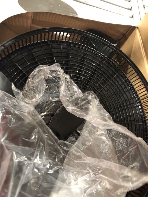 Photo 1 of Cyclone Adjustable-Height 18 in. 3 Speed Black Oscillating Pedestal Fan