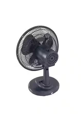 Photo 1 of 12 in. 3 Speed Oscillating Desk Fan
