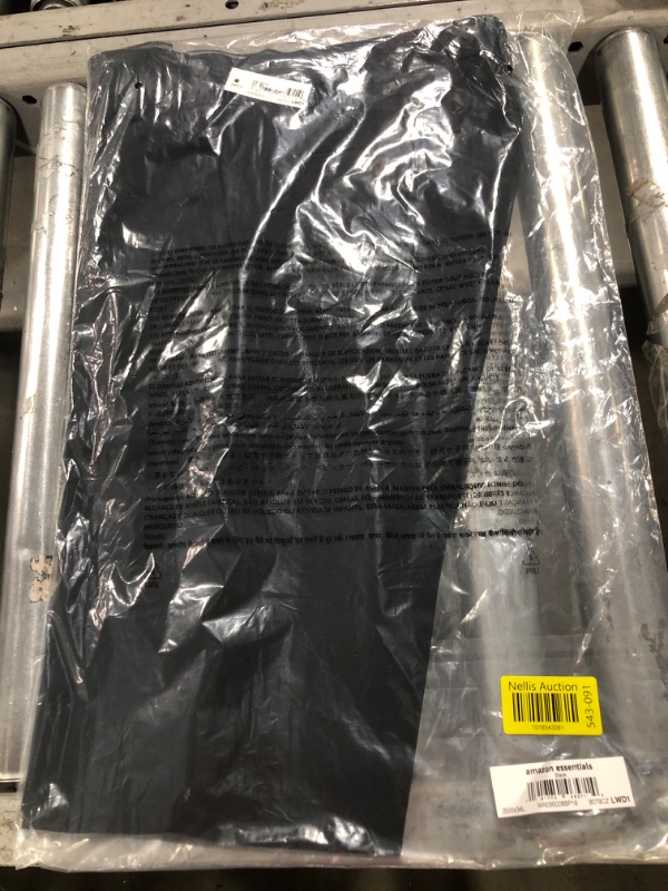 Photo 2 of Amazon Essentials Men's Slim-Fit Flat-Front Dress Pant Polyester Black 29W x 34L
