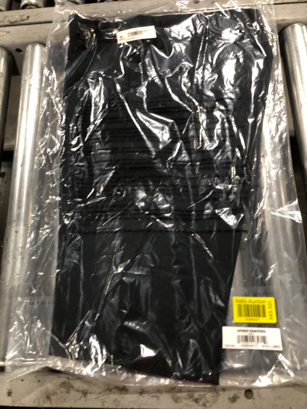 Photo 2 of Amazon Essentials Men's Slim-Fit Flat-Front Dress Pant Polyester Black 29W x 34L