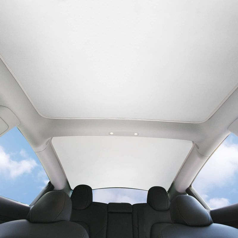 Photo 1 of 2pcs Tesla Model 3 Sunshade Sunroof, Foldable Tesla Model 3 Roof Sunshade, Double-Layered UV Protection & Easy to Install & Heat Insulation Cover for Model 3 Accessories 2017-2020 Tesla Model 3?2017-2020?