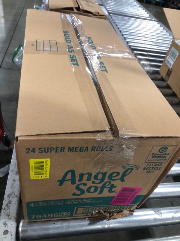 Photo 3 of Angel Soft Super Mega Toilet Paper, 6 Super Mega Rolls - Box of 4