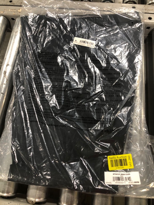 Photo 2 of Amazon Essentials Men's Slim-Fit Flat-Front Dress Pant Polyester Black 32W x 30L