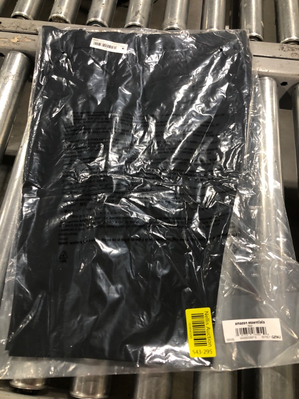 Photo 2 of Amazon Essentials Men's Slim-Fit Flat-Front Dress Pant Polyester Black 33W x 32L