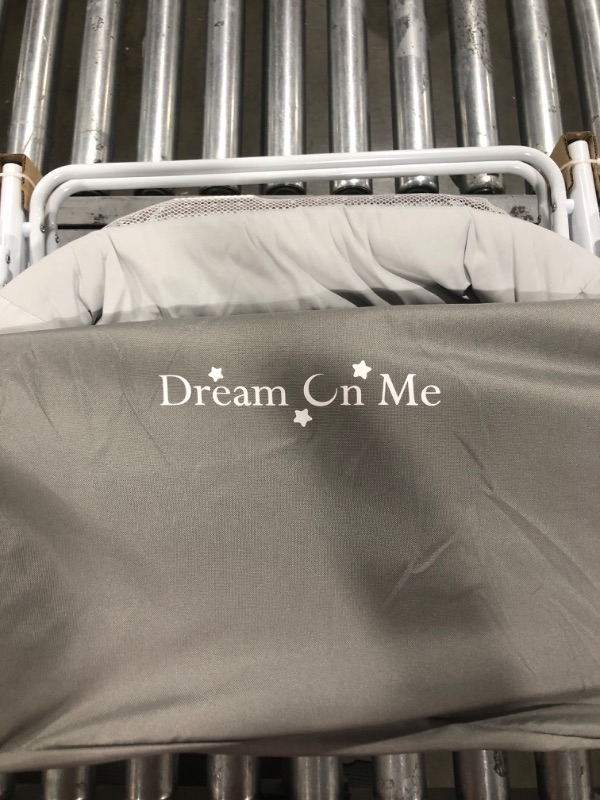 Photo 2 of Dream On Me Traveler Portable Bassinet in Cloud Grey, Lightweight and Breathable Mesh Design, Easy to Clean and Fold Baby Bassinet - Carry Bag Included