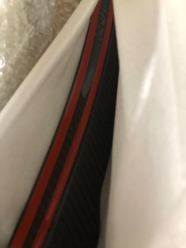 Photo 1 of MCARCAR KIT Real Carbon Fiber Trunk Spoiler for Tesla Model Y 2020-2022 Car Spoiler Wing Performance Rear Trunk Lid Tail Car Styling Kits Gloss Black Carbon for Tesla Model Y (Style A) (Style A)