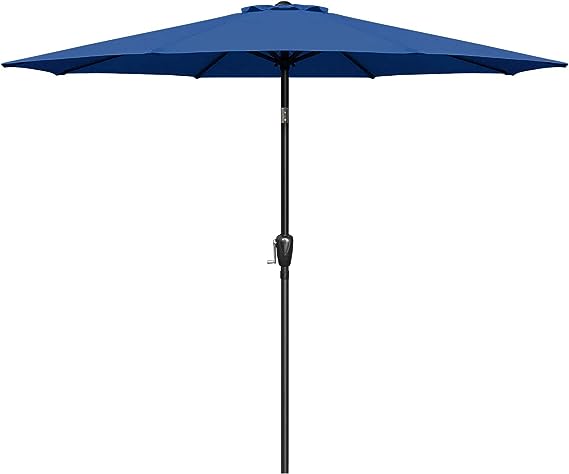 Photo 1 of 
Visit the Simple Deluxe Store
Simple Deluxe 9 FT Patio Umbrella with 20 Inch Heavy Duty Base Stand, Push Button Tilt/Crank, 8 Sturdy Ribs, for Outdoor Market Table, Garden, Lawn, Backyard, Pool