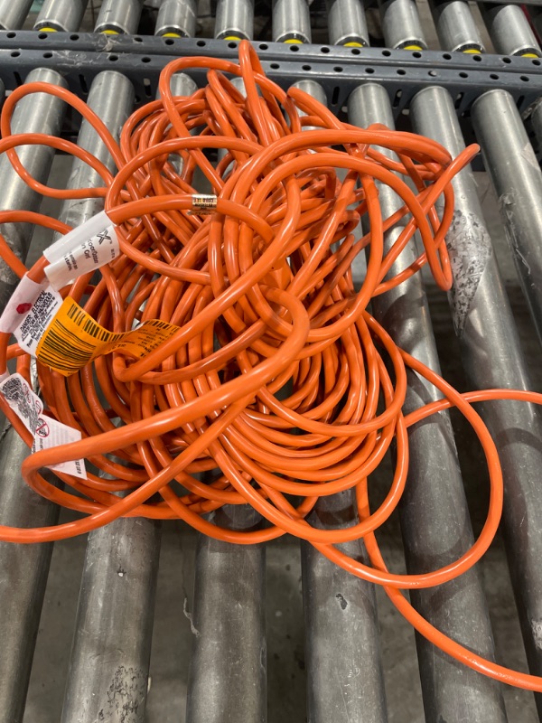 Photo 2 of 100 ft. 16/3 Light Duty Indoor/Outdoor Extension Cord, Orange
