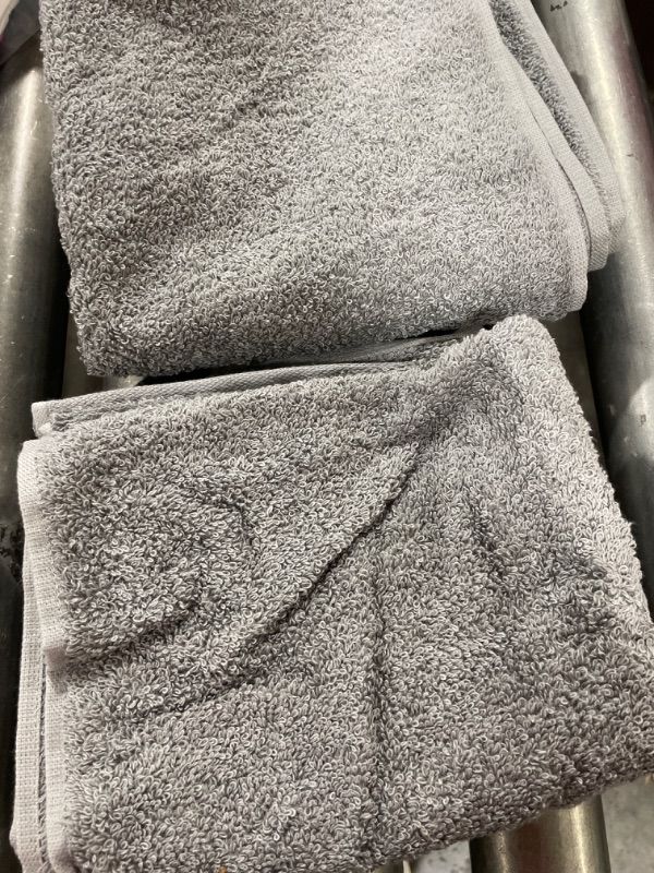 Photo 1 of  Cotton Hand Towel  2-Pack, Gray 